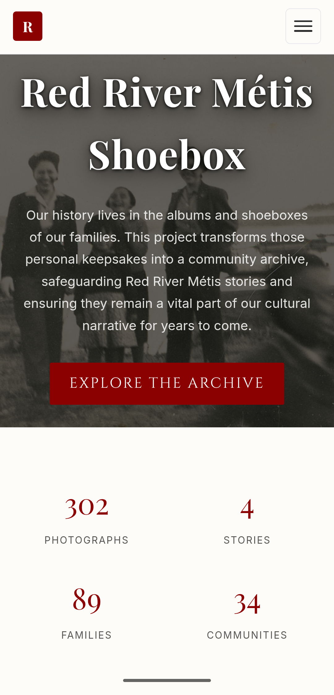 Shoebox V2 archive interface